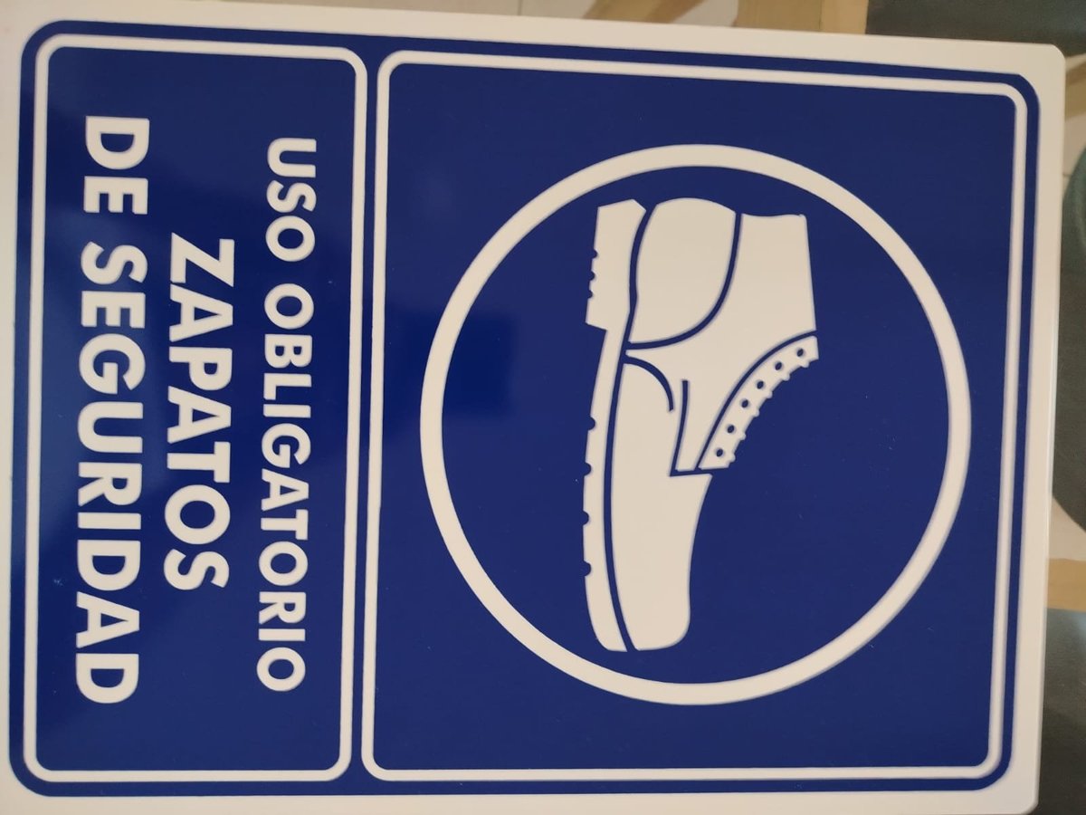 Señal de uso obligatorio de calzado de seguridad